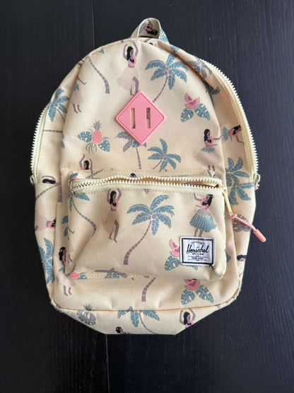 Yellow Herschel Heritage Kids Backpack with Hula Dancer print (76)