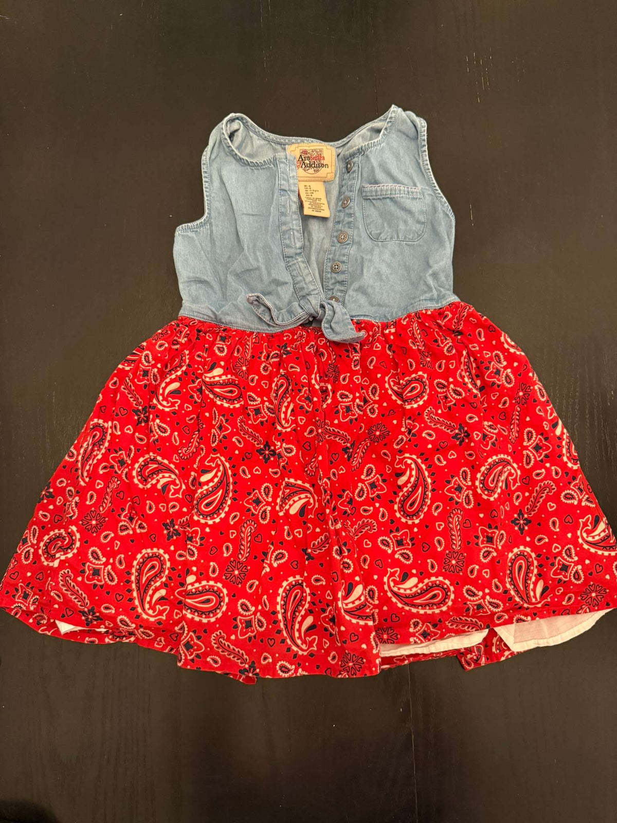 Stampede Girls Denim Dress Size 5-6 (205), Kids 5/5T