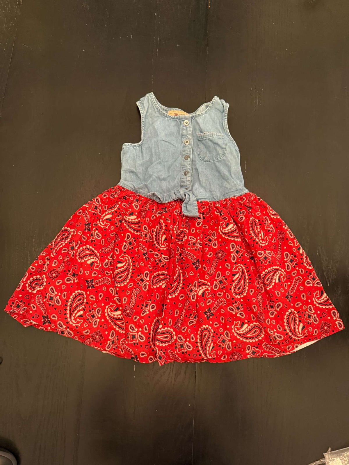 Stampede Girls Denim Dress Size 5-6 (205), Kids 5/5T