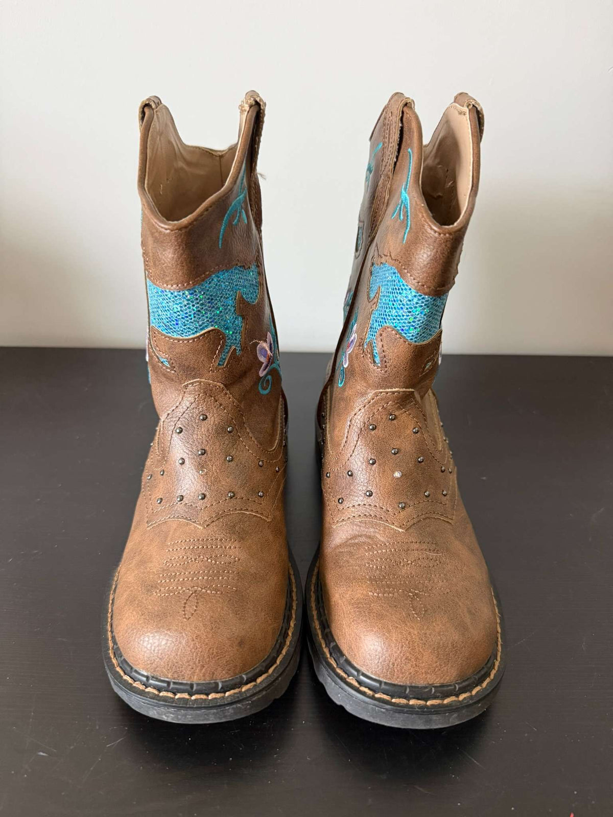 Roper Brown Light-Up Cowboy Boots – Kids Size 2 (271), Shoes 2 (Kids:4-8yr)