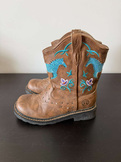 Roper Brown Light-Up Cowboy Boots – Kids Size 2 (271), Shoes 2 (Kids:4-8yr)