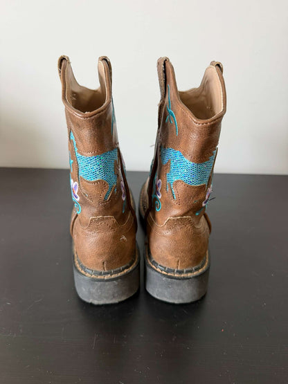 Roper Brown Light-Up Cowboy Boots – Kids Size 2 (271), Shoes 2 (Kids:4-8yr)