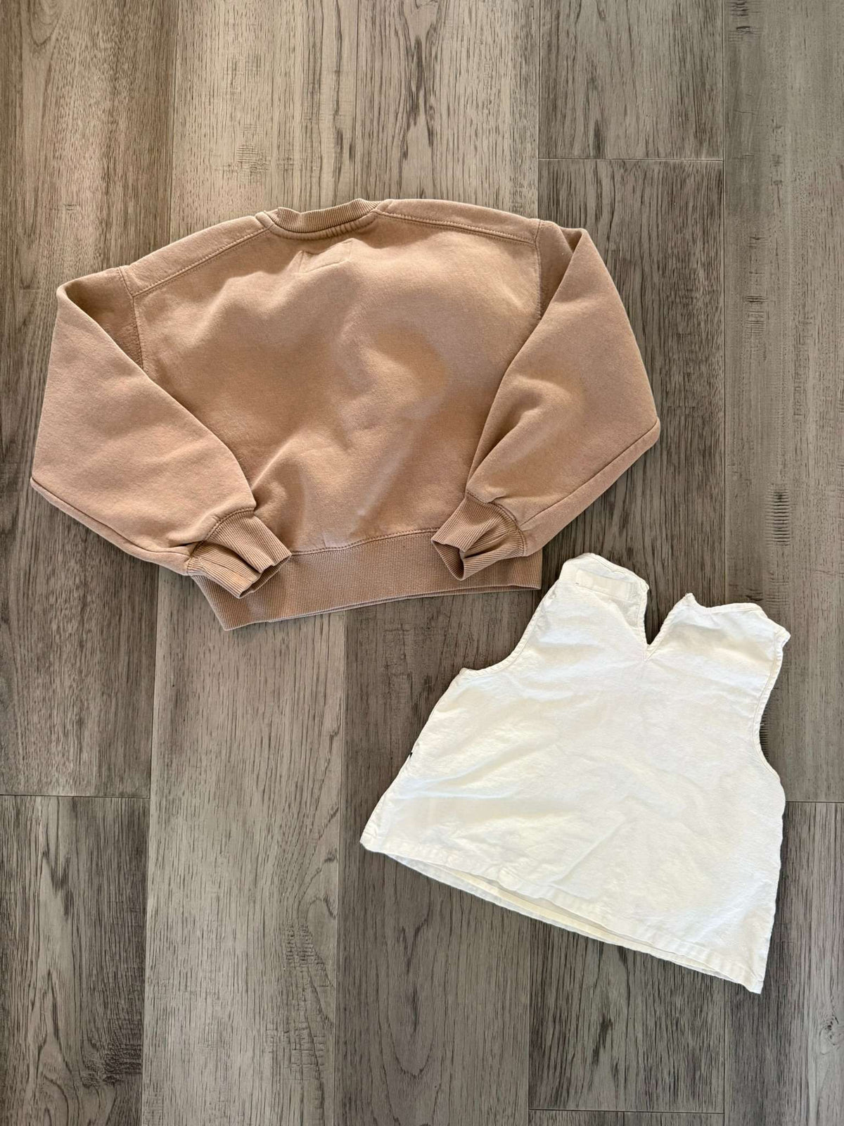 Zara Girls Sweatshirt & Embroidered Tank – Size 9-10, Kids 10