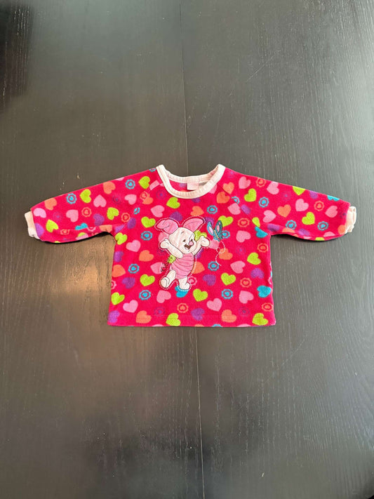Vintage Disney Baby Piglet Fleece Pullover Top, Size 12M, Kids 12 Month (9-12M)