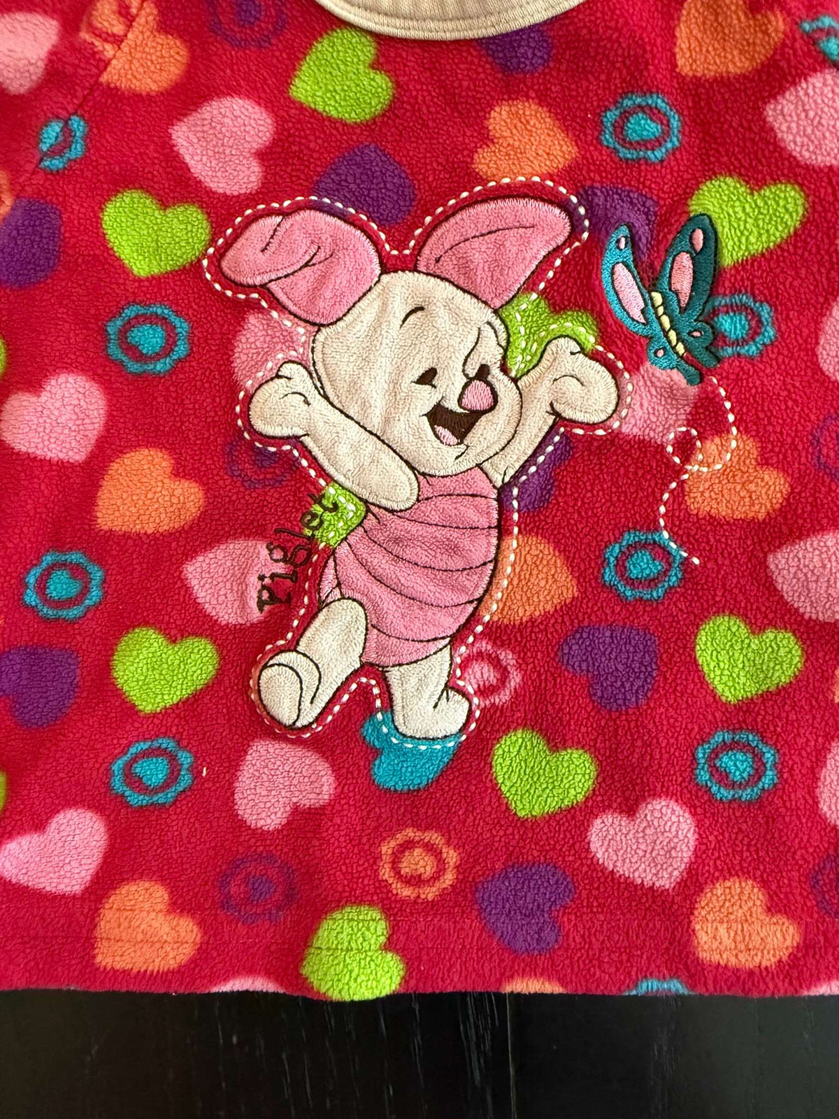 Vintage Disney Baby Piglet Fleece Pullover Top, Size 12M, Kids 12 Month (9-12M)