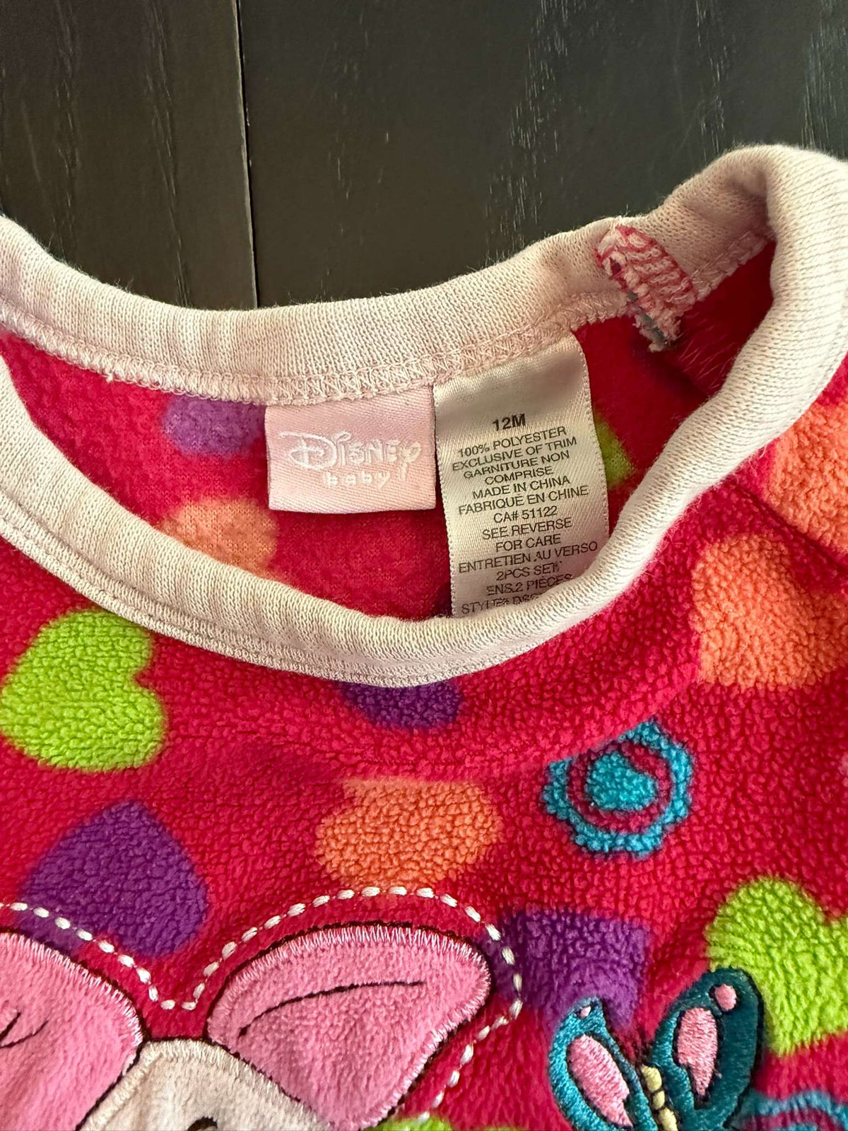 Vintage Disney Baby Piglet Fleece Pullover Top, Size 12M, Kids 12 Month (9-12M)