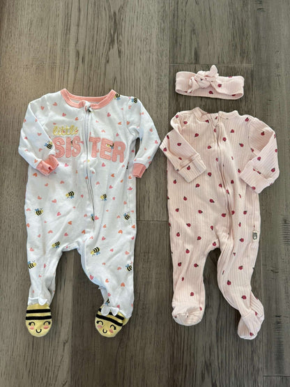 2 Sleepers - Lady Bugs & Little Sister (315), Kids 6 Month (3-6M)