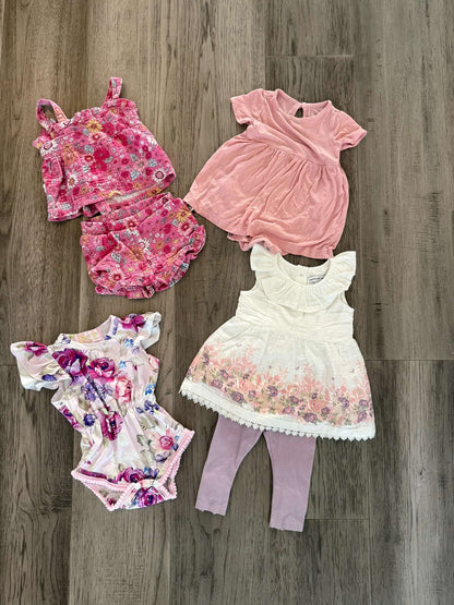 3-6M Girl Floral Outfit Bundle – Cupcakes & Cashmere, Carter's + (300), Kids 6 Month (3-6M)
