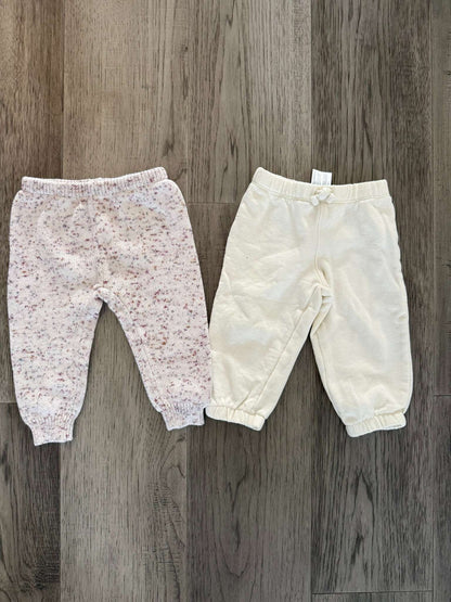 2 Cozy Pants 12-18M – Baby Gap Knit & Carter's Sparkle Joggers (297), Kids 18 Month (12-18M)