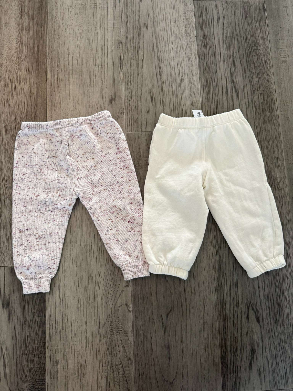 2 Cozy Pants 12-18M – Baby Gap Knit & Carter's Sparkle Joggers (297), Kids 18 Month (12-18M)