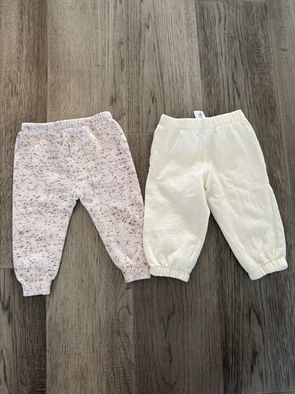 2 Cozy Pants 12-18M – Baby Gap Knit & Carter's Sparkle Joggers (297), Kids 18 Month (12-18M)