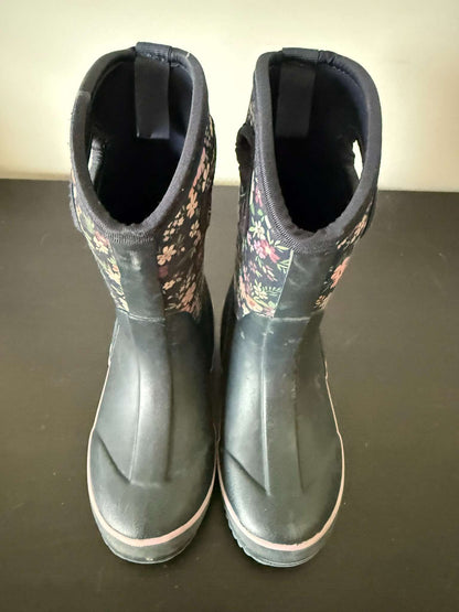 George Girls Floral Neoprene Rain/Mud Boots – Size 12 (272), Shoes 12 (Toddler:2-4yr)