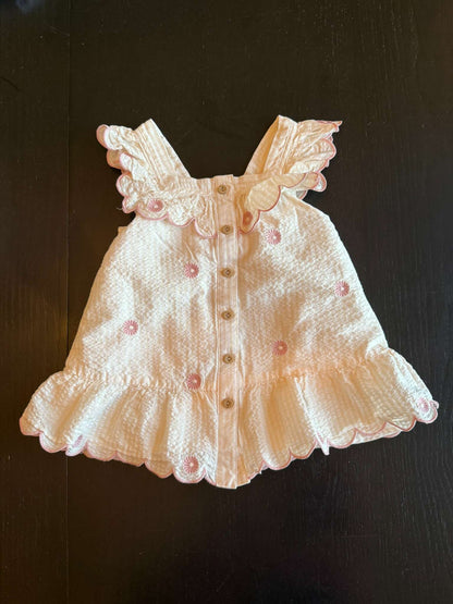 Happily Grey Kids Seersucker Flutter Sleeve Dress - 3T (#318), Kids 3T