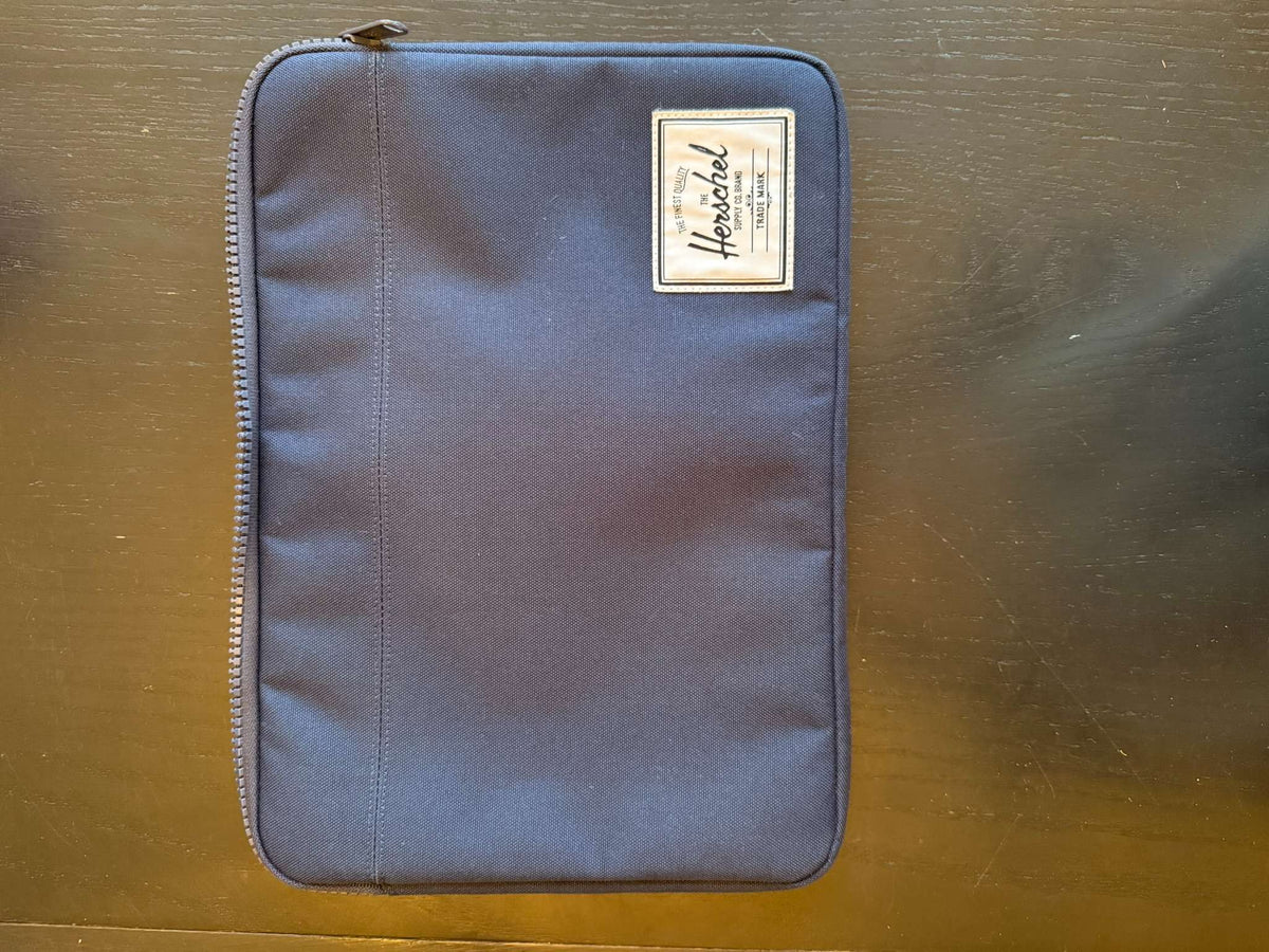 Herschel Navy Padded Tablet Sleeve - Fits 11" iPad (#279)