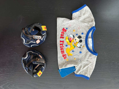 Build-A-Bear Mickey & Pluto Tee + Skechers Sandals Outfit (#198)