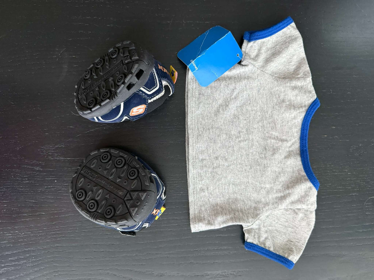 Build-A-Bear Mickey & Pluto Tee + Skechers Sandals Outfit (#198)