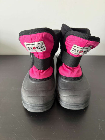 Stonz Toddler Winter Boots - Pink/Black, Size 9 (#232), Shoes 9 (Toddler:2-4yr)