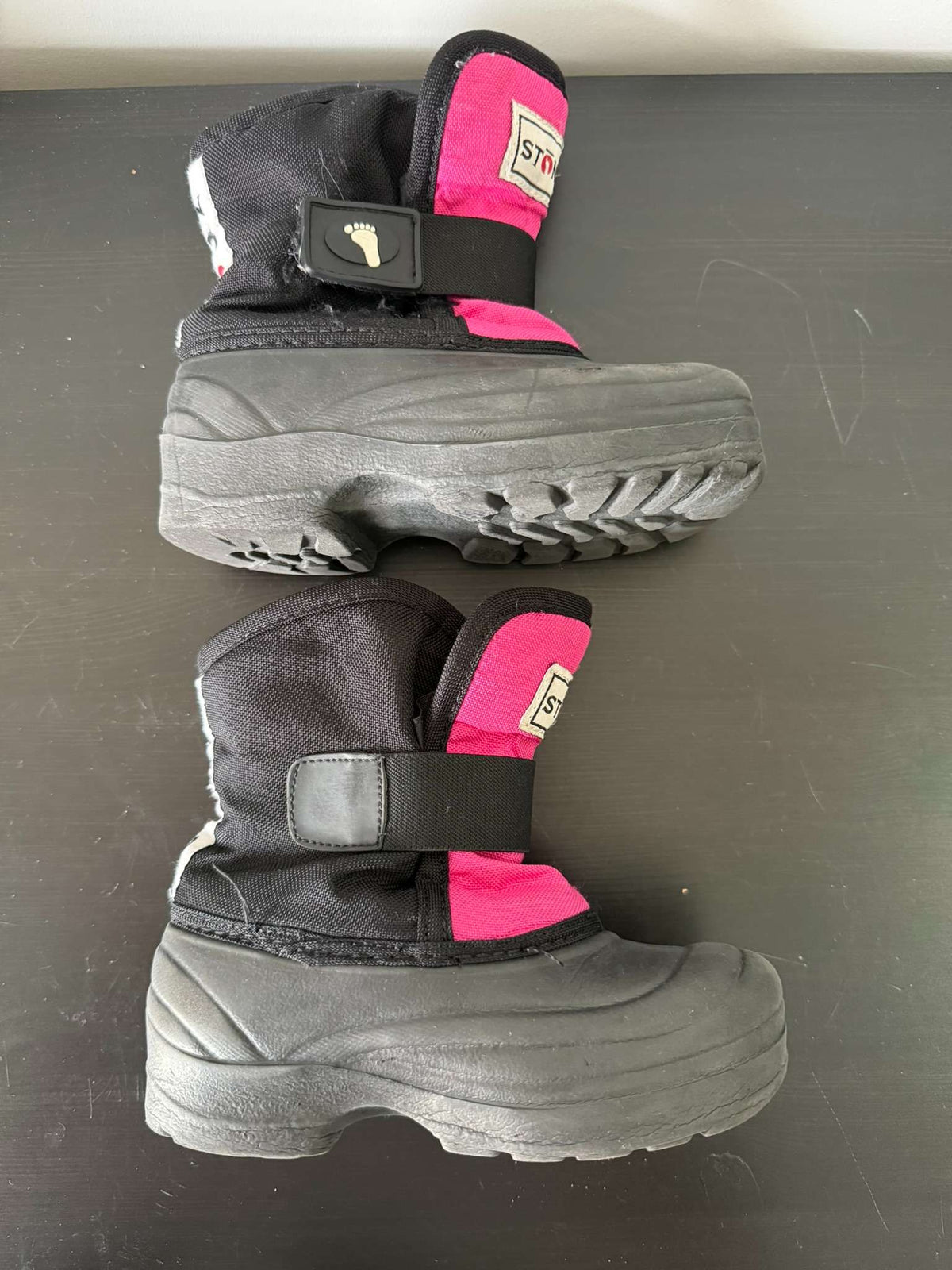 Stonz Toddler Winter Boots - Pink/Black, Size 9 (#232), Shoes 9 (Toddler:2-4yr)