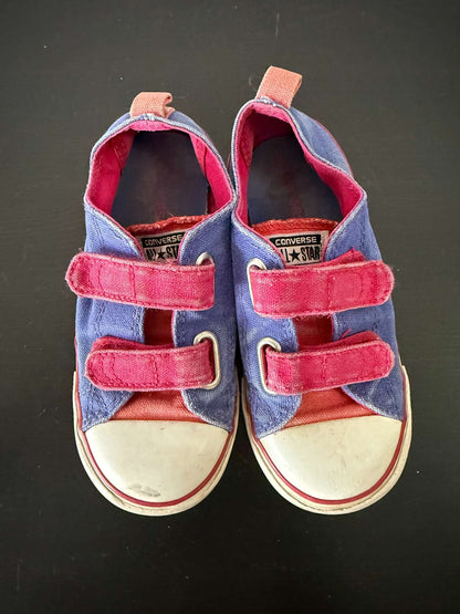 Converse All Star Toddler Velcro Sneakers - Purple/Pink, Size 10 (#247), Shoes 10 (Toddler:2-4yr)