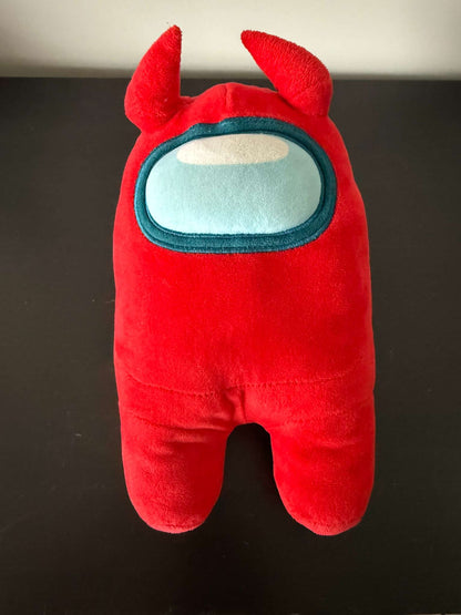 Among Us Red Crewmate Plush with Devil Horns - 10" (#249)