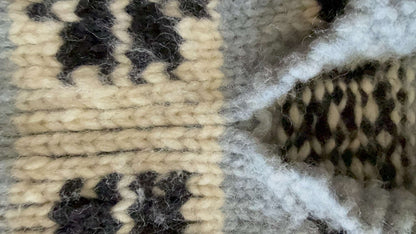 Kids Vintage Hand-Knit Cowichan Style Wool Sweater 2T/3T, Kids 2T