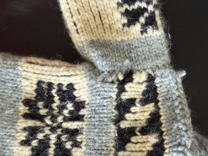 Kids Vintage Hand-Knit Cowichan Style Wool Sweater 2T/3T, Kids 2T