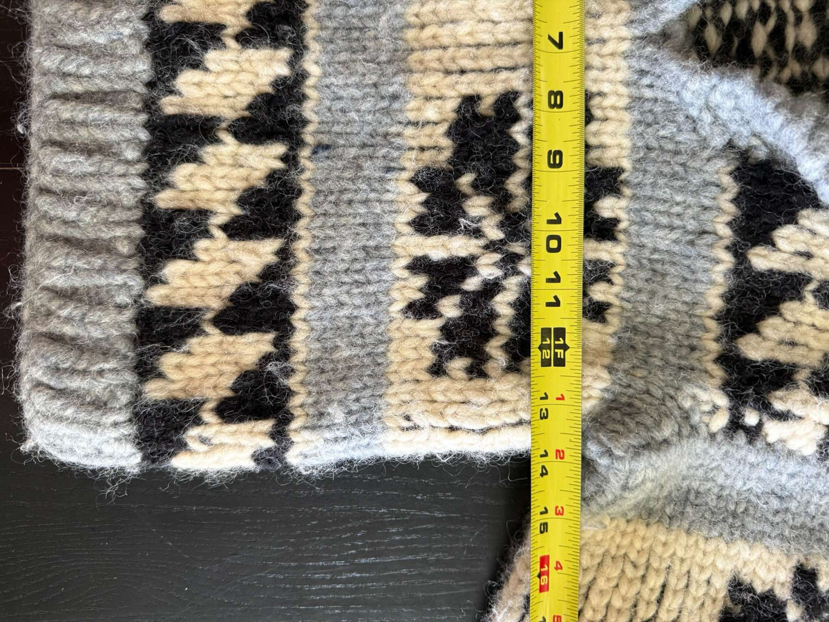 Kids Vintage Hand-Knit Cowichan Style Wool Sweater 2T/3T, Kids 2T