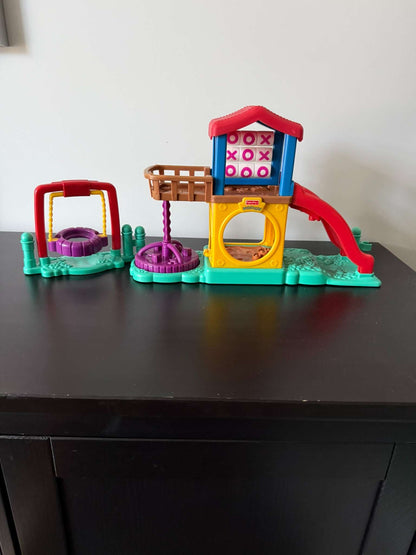 Fisher-Price Little People Fun Sounds Playground with 3 Figures & Tricycle (#210)