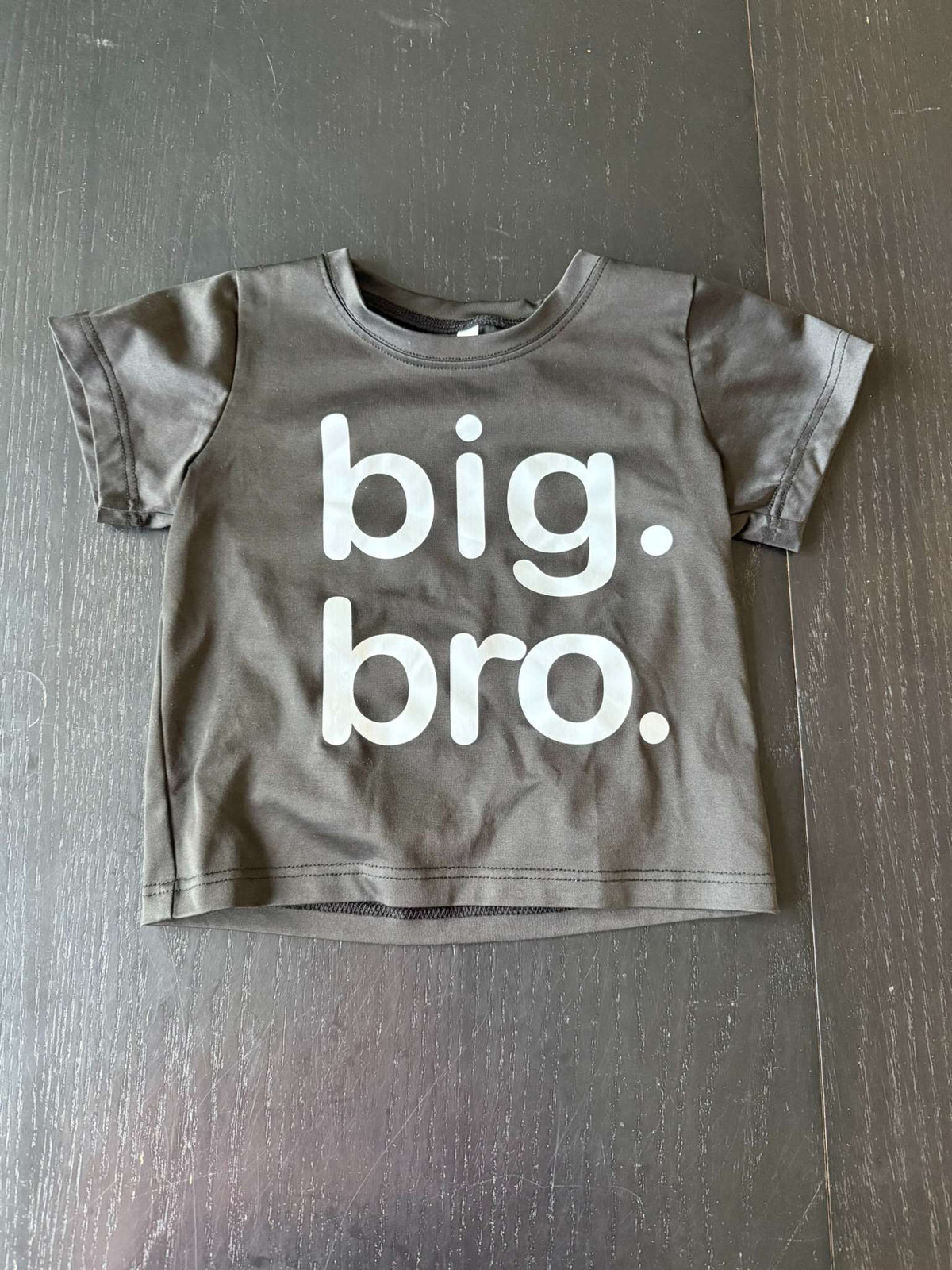 "big. bro." Black Graphic T-Shirt - Size 2T (90 cm) (#82), Kids 2T