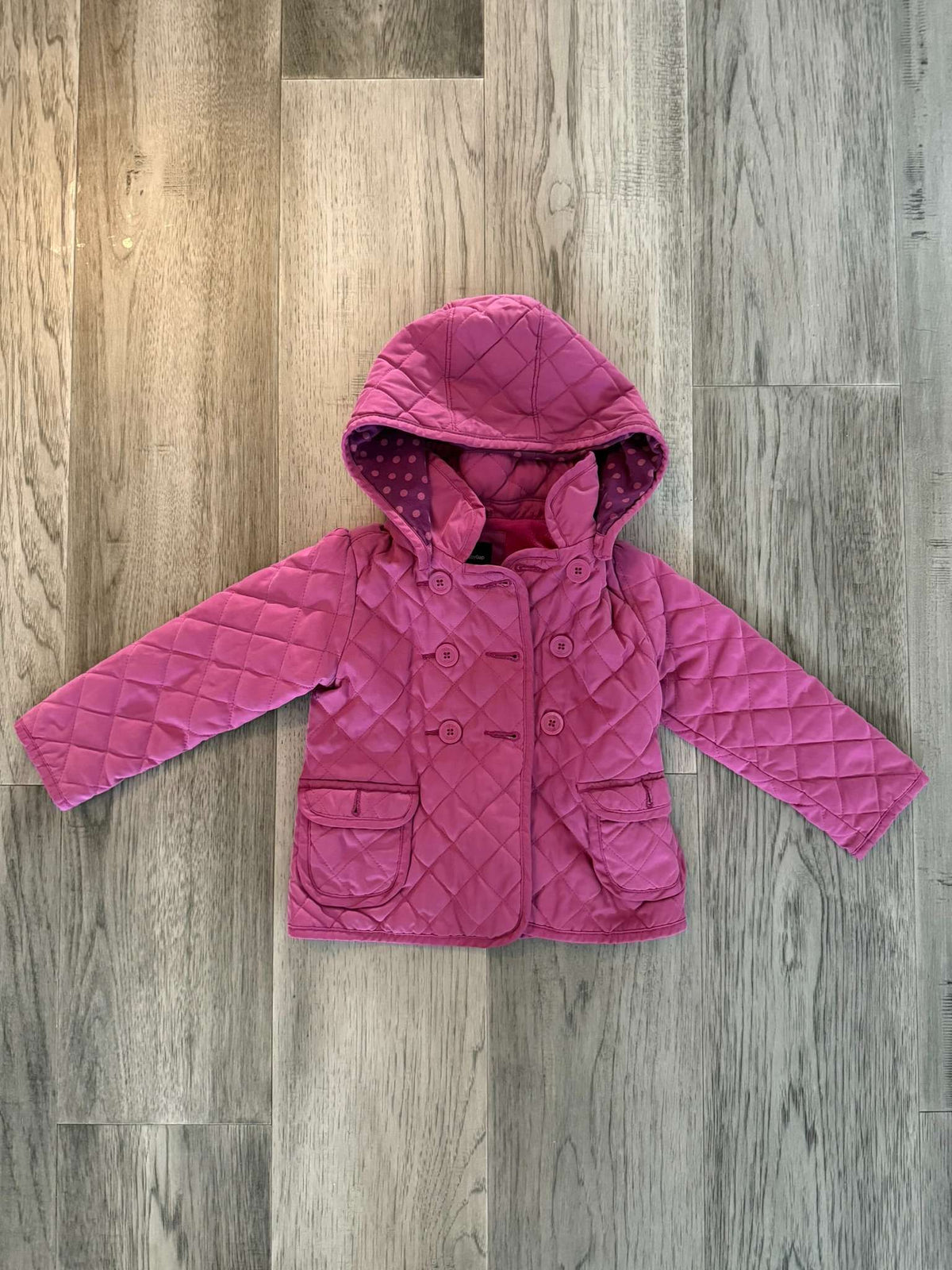 babyGap Pink Quilted Hooded Jacket - Toddler 4 Years (#228), Kids 4/4T