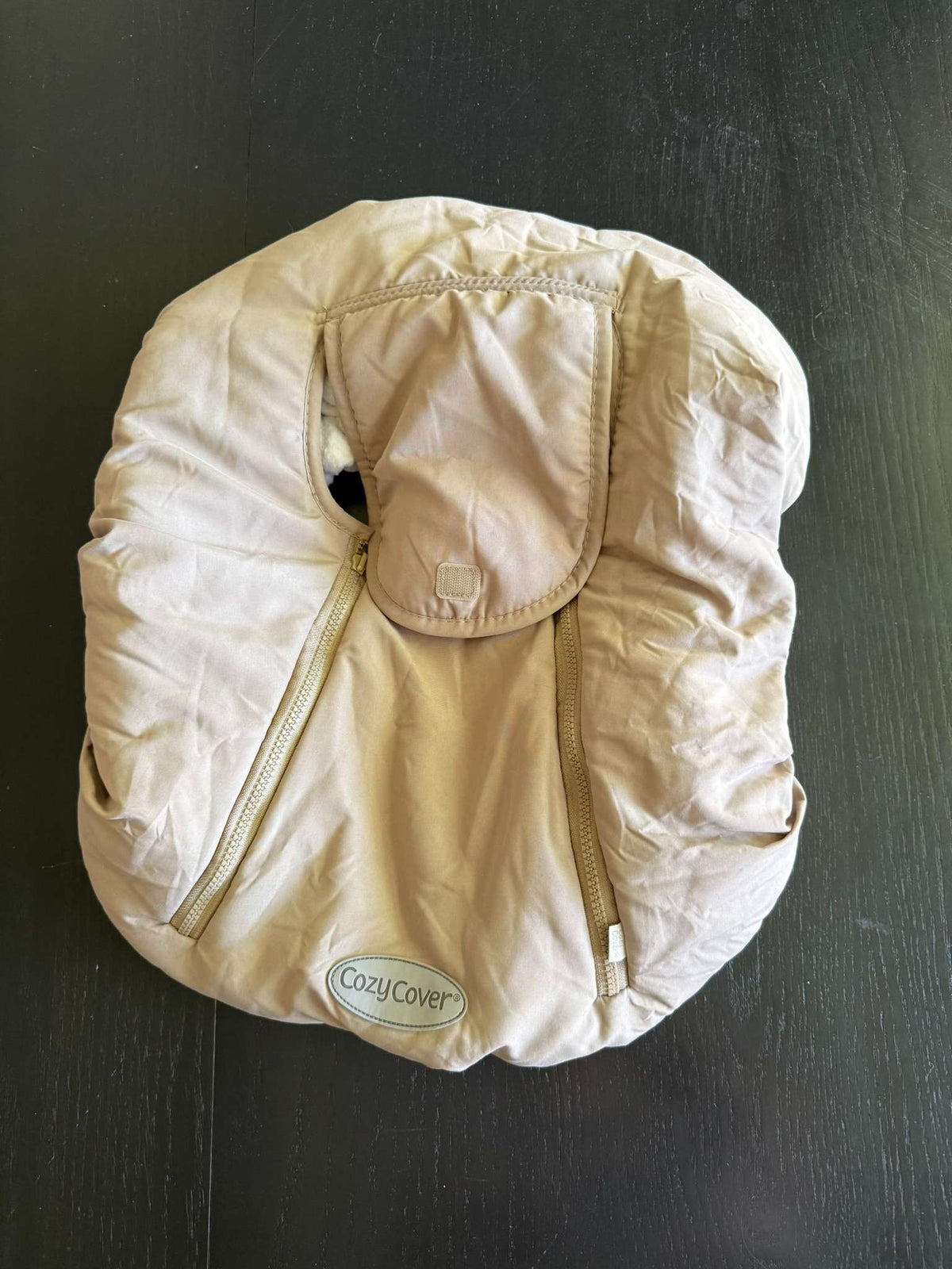 Cozy Cover Infant Car Seat Cover - Tan with Sherpa Lining (#153)