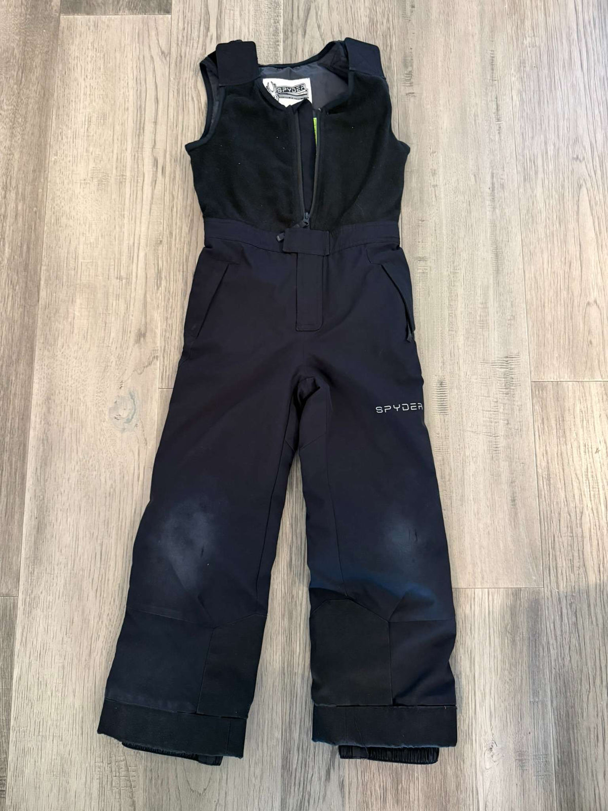 Spyder Kids Black Insulated Snow Bib Pants - Size 7 (#179), Kids 7