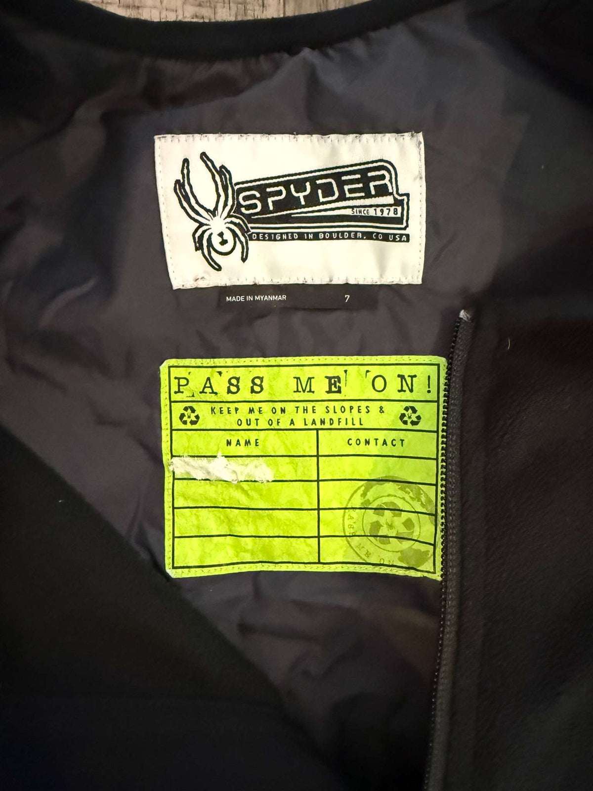 Spyder Kids Black Insulated Snow Bib Pants - Size 7 (#179), Kids 7