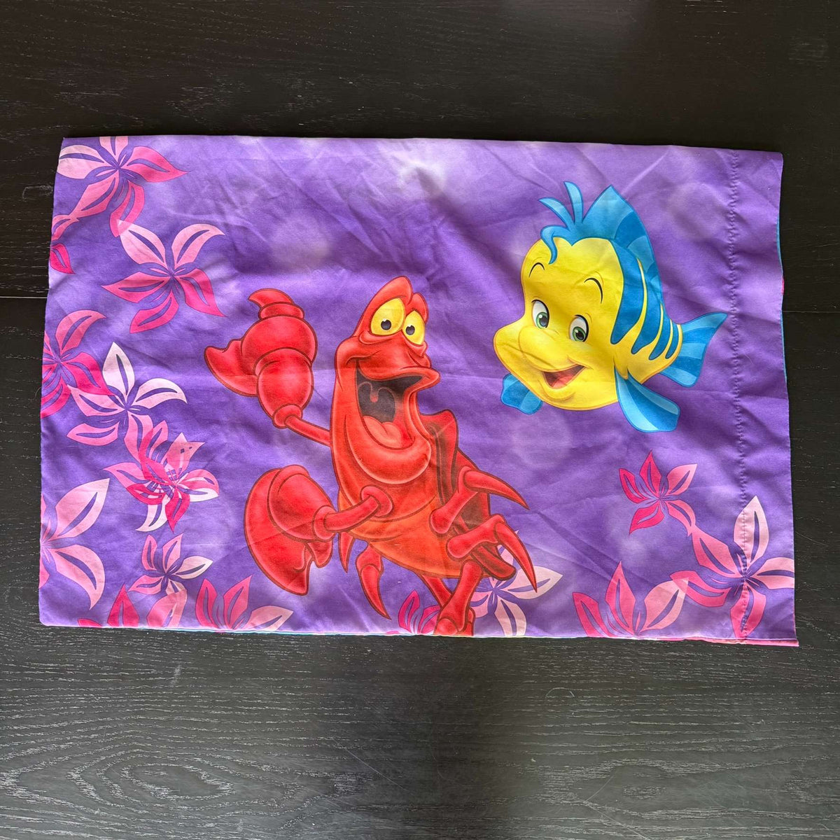 Disney The Little Mermaid Reversible Pillowcase - Ariel / Sebastian & Flounder (#29)