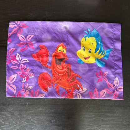 Disney The Little Mermaid Reversible Pillowcase - Ariel / Sebastian & Flounder (#29)