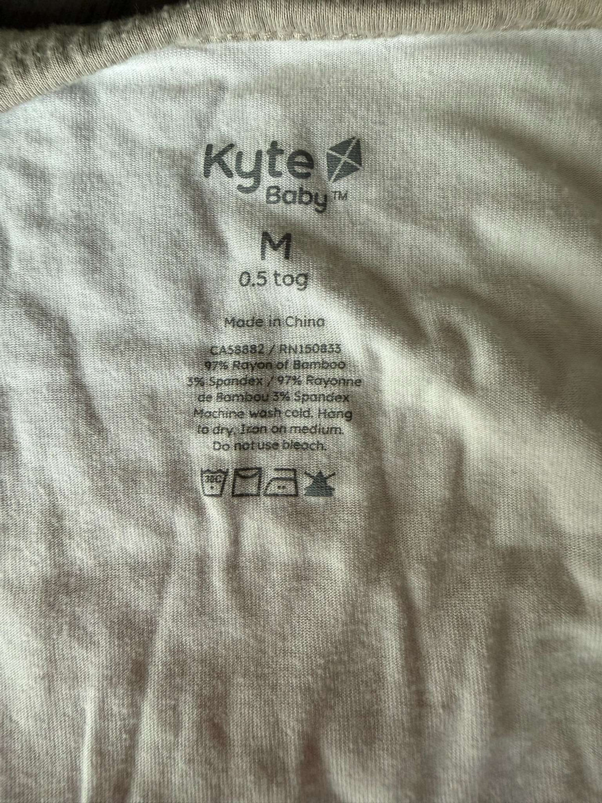 Kyte Baby Bamboo Sleep Bag 0.5 TOG - Oat - Size M (#344), 6-12 Months (Medium)