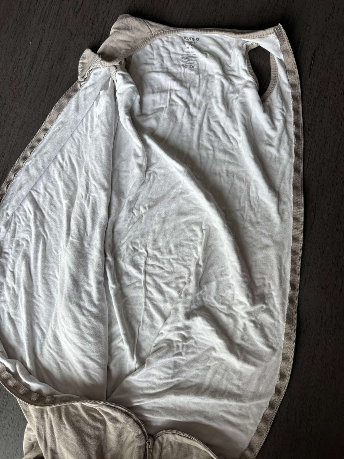 Kyte Baby Bamboo Sleep Bag 0.5 TOG - Oat - Size M (#344), 6-12 Months (Medium)