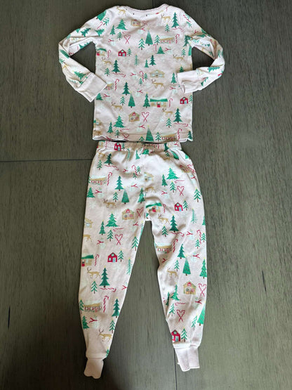 Janie and Jack Pink Christmas Village 2-Piece Pajama Set - Size 3 (344), Kids 3T