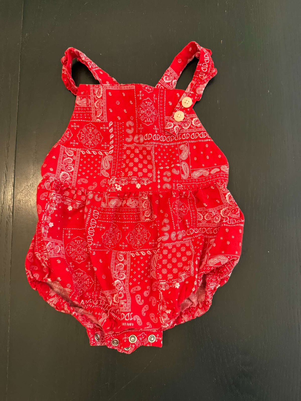 Baby B'gosh Red Bandana Bubble Romper 18M, Kids 18 Month (12-18M)