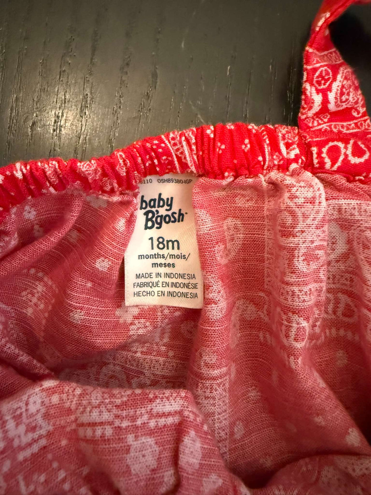 Baby B'gosh Red Bandana Bubble Romper 18M, Kids 18 Month (12-18M)