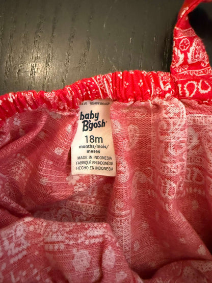 Baby B'gosh Red Bandana Bubble Romper 18M, Kids 18 Month (12-18M)