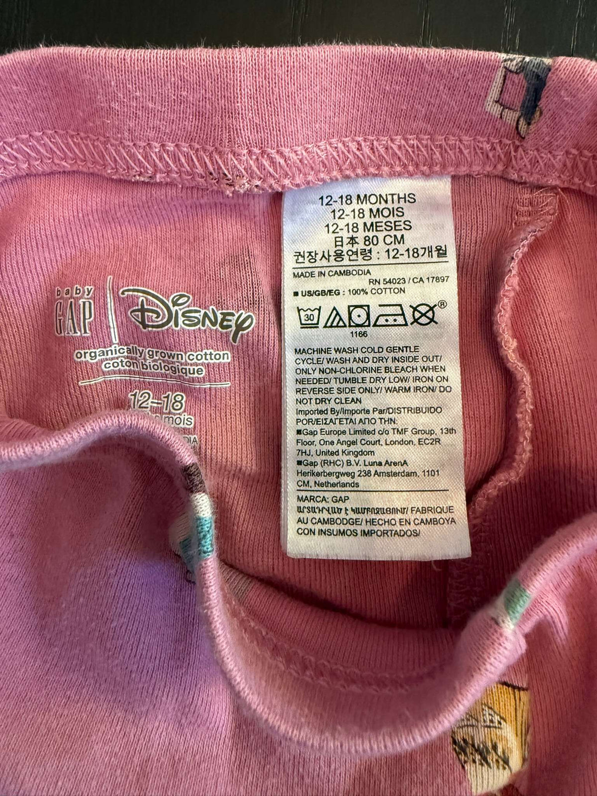 Disney GAP Pjs 12-18m, Kids 18 Month (12-18M)