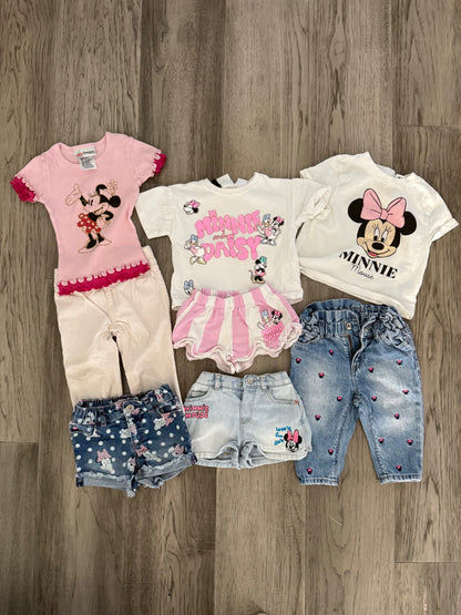 Girls Minnie Mouse Lot Size 12-18 months - 8 ITEMS (116), Kids 18 Month (12-18M)