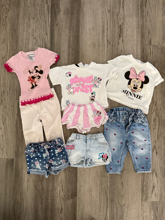 Girls Minnie Mouse Lot Size 12-18 months - 8 ITEMS (116), Kids 18 Month (12-18M)