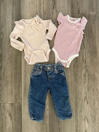 GAP Onesies & Cat n Jack Jeans 12-18 Months Bundle (108), Kids 18 Month (12-18M)