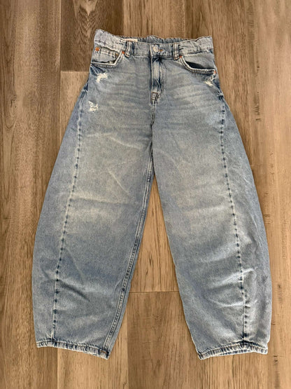 Zara Kids Barrel / Balloon Jeans & Black Wide Leg Jeans, Size 13–14 (164 cm), Kids 14