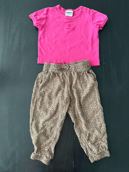 Oshkosh & H&M Little Girls Outfit (117), Kids 12 Month (9-12M)