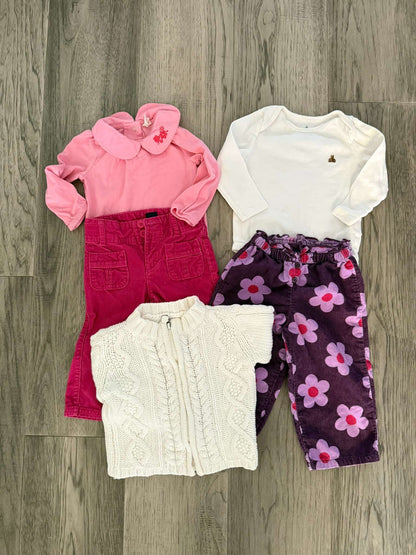 Little Girls Mixed Vintage Bundle - 5 Items (119), Kids 18 Month (12-18M)