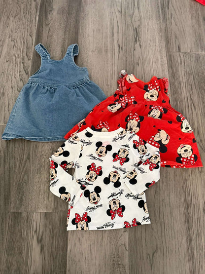 2 Disney Girls Dress 12-18 Months (140) , Kids 24 Month (18-24M)