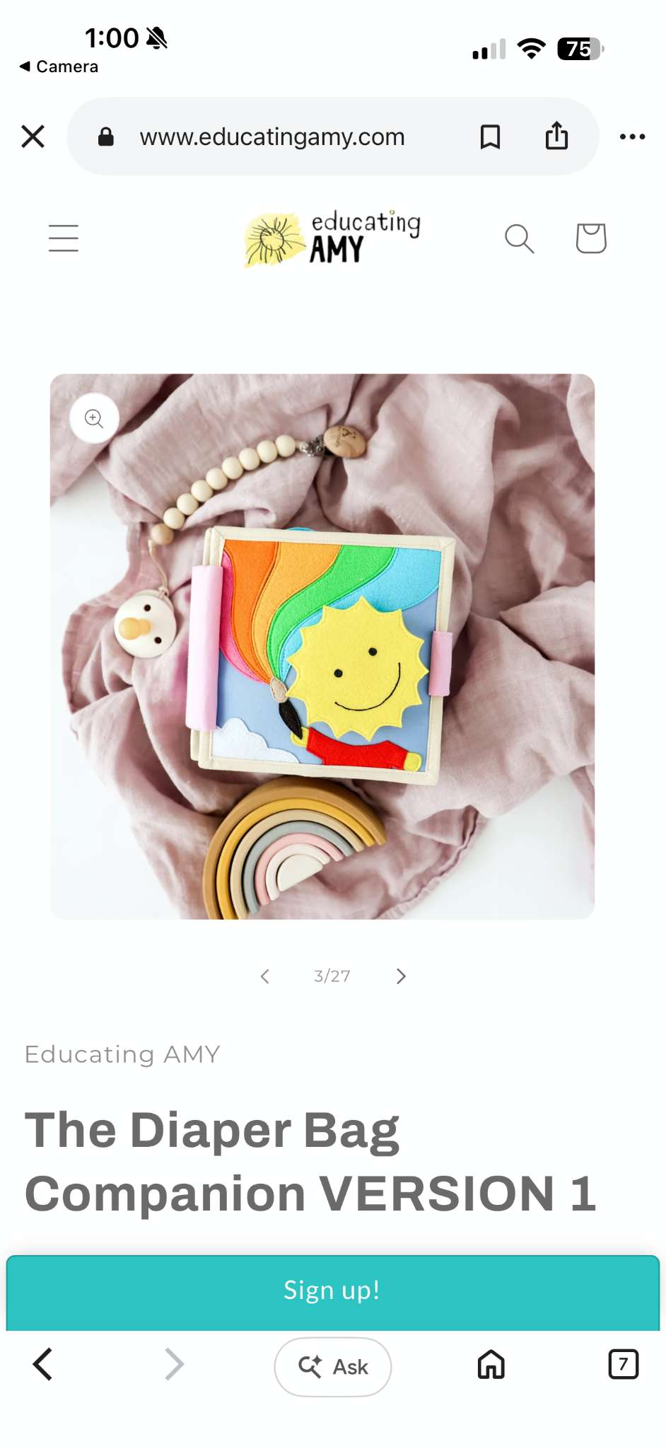 Educating Amy Felt Quiet Book